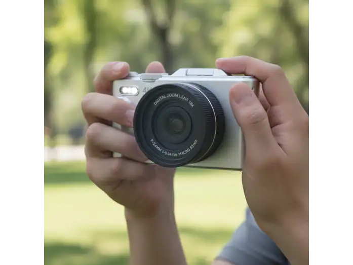 Cámara - Prixton Xplorer DV900, 64 megapixel, 4K 3840p, 3 Pantalla LCD, IPS, Zoom 4X, Flash, Plata