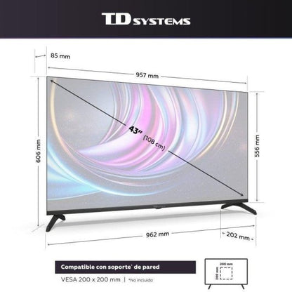 TV TD Systems LED M43C22TIZEN 43 4K UltraHD 60Hz Smart TV Tizen HDR10 Bixby