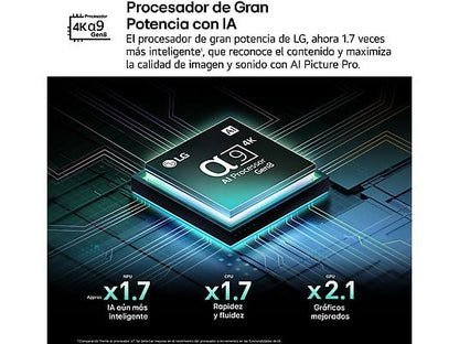 TV OLED 77 - LG OLED77C55LA, OLED 4K, Procesador Inteligente α9 AI Processor 4K Gen8, Smart TV, DVB-T2 (H.265), Negro