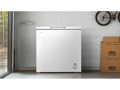 Congelador horizontal - Hisense FT200N1AWDL, 198 l, 85.8 cm, Congelador Convertible, Goma Antibacteria, Blanco
