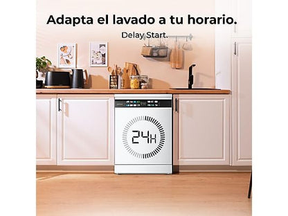 Lavavajillas - Cecotec Bolero Aguazero 6700 B, 15 cubiertos, 14 programas