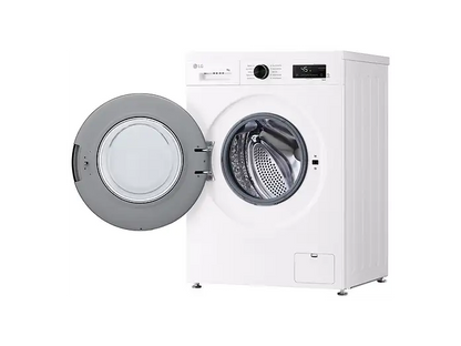 Lavadora carga frontal - LG F4X1009NWK, 9 kg, 1400 rpm, 10 programas, AI Direct Drive™, ThinQ™, Blanco Marfil