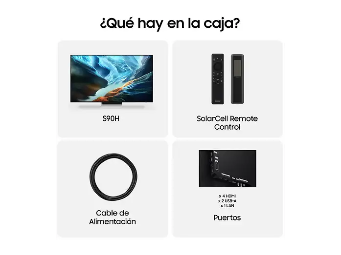 TV OLED 65 - Samsung TQ65S90HAEXXC, OLED 4K, NQ4 AI Gen3 Processor, Smart TV, Tecnología Sin Reflejos, Full AI, Negro