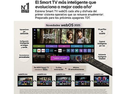 TV OLED 55 - LG OLED55G54LW.AEU, UHD 4K, Procesador Inteligente α11 AI Processor 4K Gen2, Smart TV, DVB-T2 (H.265), Rocky Black