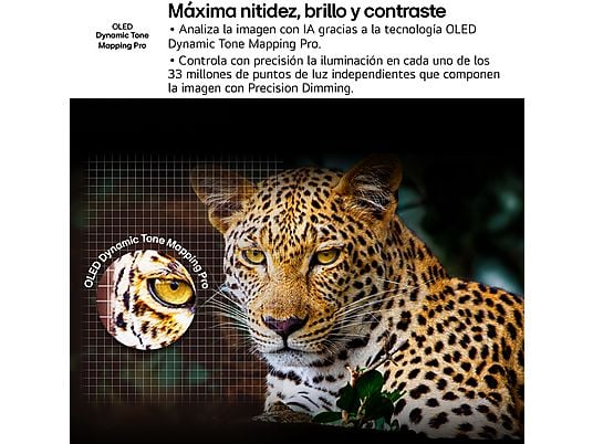 TV OLED 83 - LG OLED83G54LW.AEU, UHD 4K, Procesador Inteligente α11 AI Processor 4K Gen2, Smart TV, DVB-T2 (H.265), Rocky Black
