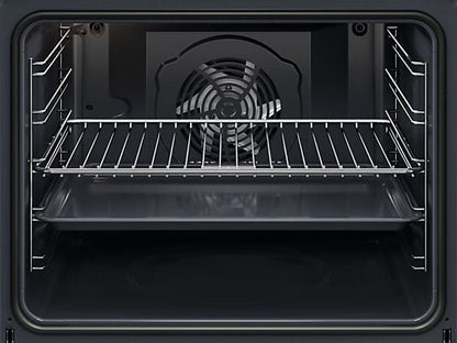 Horno multifunción - AEG Serie 5000 V5ABU20SK, Display LED, de 72 litros, 7 funciones, limpieza fácil, Integrable, Hidrolítica, 72 l, 596 mm, Negro