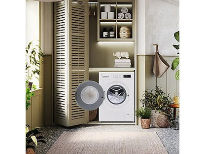 Lavadora carga frontal - LG F4X1008NWH, 8 kg, 1400 rpm, 10 programas, AI Direct Drive™, ThinQ™, Blanco Marfil