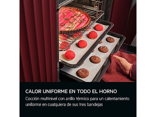 Horno - AEG TU5AB20WSK, Multifunción, Limpieza por agua, 72 l, Display LED, 60 cm, Negro