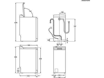 Lavadora carga superior - ELECTROLUX EN6T4722NF, 7 kg, 1200 rpm, 14 programas, SensiCare, Blanco
