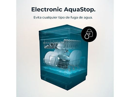 Lavavajillas compacto - Cecotec Bolero Aguazero 4201 E, 11 servicios, 6 programas, 45 cm, Dual Zone Wash, Inicio diferido, White