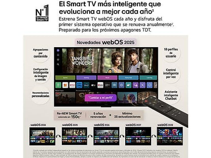 TV OLED 83 - LG OLED83C54LA, OLED 4K, Procesador Inteligente α9 AI Processor 4K Gen8, Smart TV, DVB-T2 (H.265), Negro