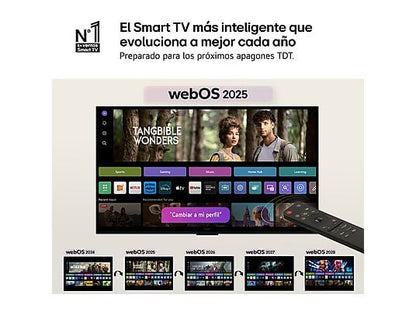 TV QNED 86 - LG 86QNED81A6A, UHD 4K, Procesador Inteligente α7 AI Processor 4K Gen8, Smart TV, DVB-T2 (H.265), Negro