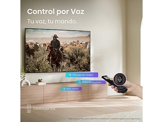 TV LED 65" - HISENSE 65A6Q, UHD 4K, Quad Core/MT9603, Smart TV, DVB-T2 (H.265), Negro