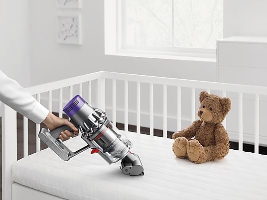 Aspirador escoba - Dyson Cyclone V10™ Absolute, Potencia succión 150 AW, Sin cable, Tecnología ciclónica, 60 min, Níquel
