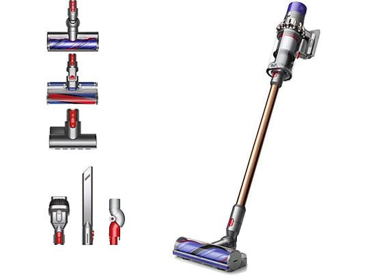 Aspirador escoba - Dyson Cyclone V10™ Absolute, Potencia succión 150 AW, Sin cable, Tecnología ciclónica, 60 min, Níquel