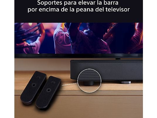 Barra de sonido - Sony BRAVIA Theatre Bar 6 (HTBD60S), 3.1.2 envolventes con subwoofer, Altavoces ascendentes, Dolby Atmos, DTSX, Voice Zoom 3 con IA