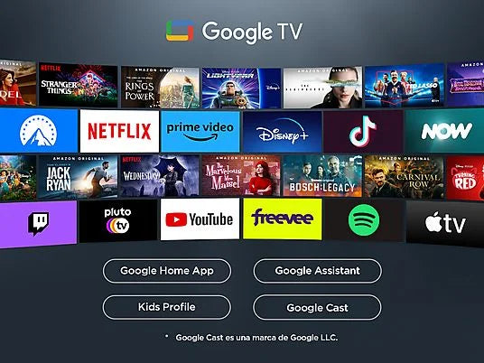 TV LED 55 - TCL 55P6K, UHD 4K, HDR, AiPQ, Google TV, Dolby Atmos, Negro