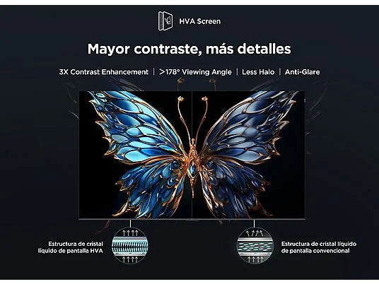 TV LED 55 - TCL 55P6K, UHD 4K, HDR, AiPQ, Google TV, Dolby Atmos, Negro