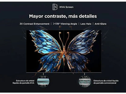 TV LED 55 - TCL 55P6K, UHD 4K, HDR, AiPQ, Google TV, Dolby Atmos, Negro