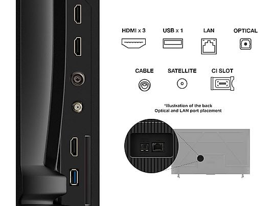 TV LED 55 - TCL 55P6K, UHD 4K, HDR, AiPQ, Google TV, Dolby Atmos, Negro