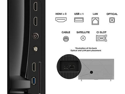 TV LED 55 - TCL 55P6K, UHD 4K, HDR, AiPQ, Google TV, Dolby Atmos, Negro