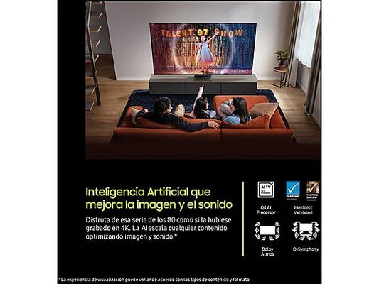 TV QLED 43 - Samsung TQ43Q7FAAUXXC, QLED 4K, Q4 AI Processor, Smart TV, Negro