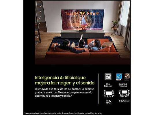 TV QLED 55 - Samsung TQ55Q7FAAUXXC, QLED 4K, Q4 AI Processor, Smart TV, Full AI, Negro