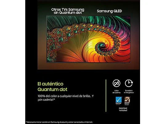 TV QLED 55 - Samsung TQ55Q7FAAUXXC, QLED 4K, Q4 AI Processor, Smart TV, Full AI, Negro