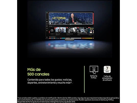 TV QLED 55 - Samsung TQ55Q7FAAUXXC, QLED 4K, Q4 AI Processor, Smart TV, Full AI, Negro