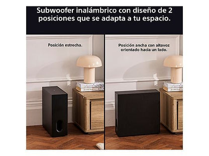 Subwoofer - Sony BRAVIA Theatre Sub 7, 100 W, Inalámbrico, Graves profundos, Fácil configuración/control, Compacto, Diseño de 2 posiciones, SW7, Negro