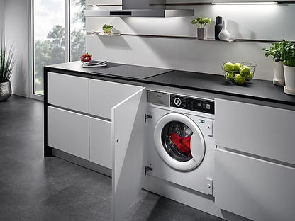 Lavadora integrable - AEG LFN7G8434F, 8 kg, 1400 rpm, Tecnología ProSense, Función Vapor, Sin panelar