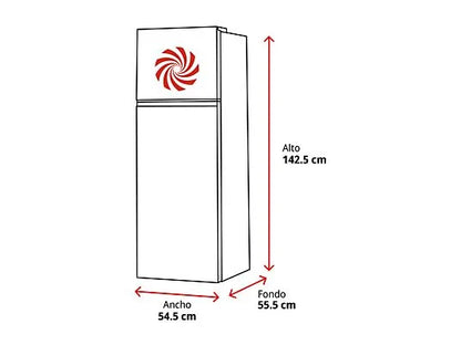 Frigorífico dos puertas - ok. OFK 471 E W, PW58BM, 142.5 cm, 206 l, Pies ajustables, Blanco