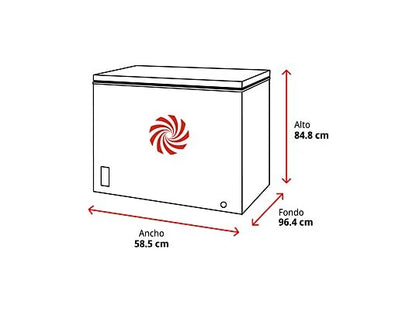 Congelador horizontal blanco 84,8 cm ancho