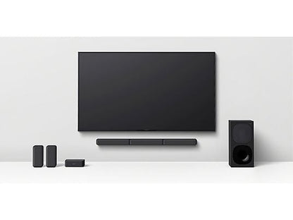 Barra de sonido - Sony HTS40R.CEL, Surround 5.1, Subwoofer, Altavoces traseros inalámbricos, HDMI, Bluetooth, 600 W, Negro