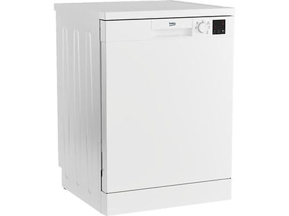 Lavavajillas - Beko DVN05320W, 13 servicios, 5 programas, 60 cm, WaterSafe™, Blanco