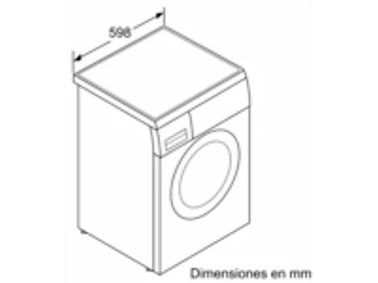 Lavadora carga frontal - Bosch WUU28T63ES, 8 kg, 1.400 rpm, 15 programas, Motor Eco Silence, Activewater, Blanco