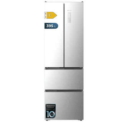Cecotec French Door Fridge 395L Stainless Steel - No Frost Inverter
