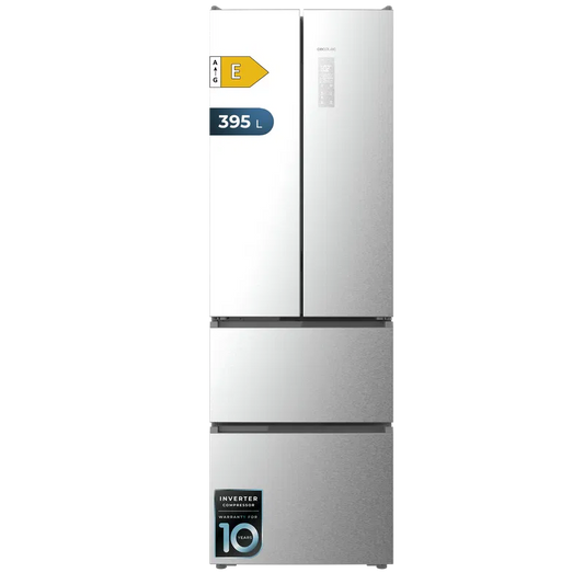 Cecotec French Door Fridge 395L Stainless Steel - No Frost Inverter